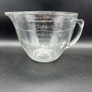 ANCHOR HOCKING 8 Cup 2 Qt Glass Measuring Cup Batter Bowl ‎ With Lip Spout
